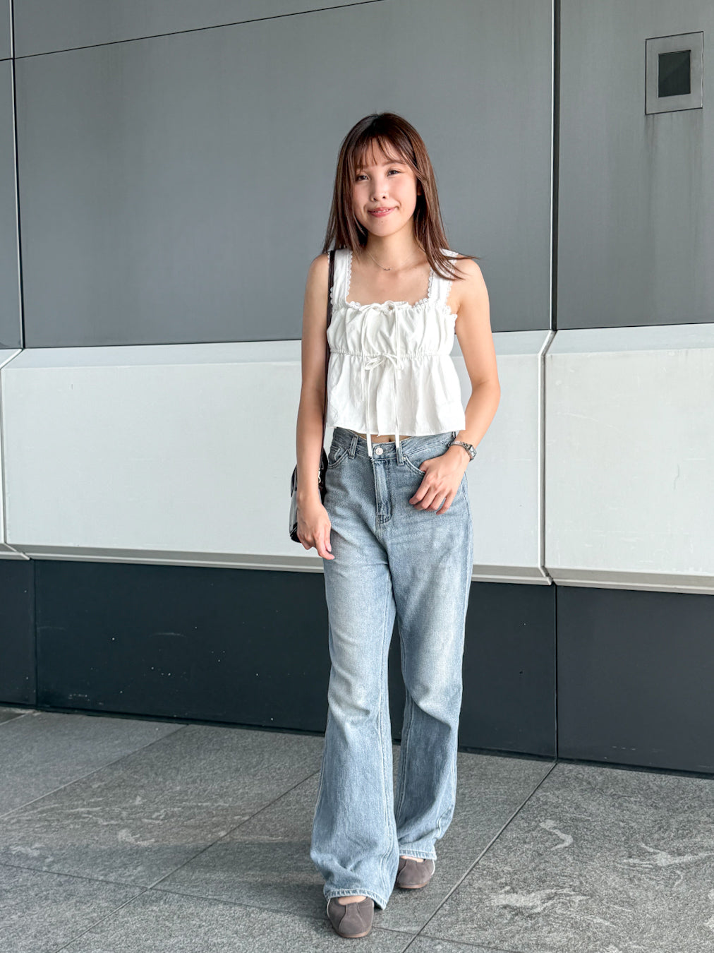 Lace花邊蝴蝶結背心